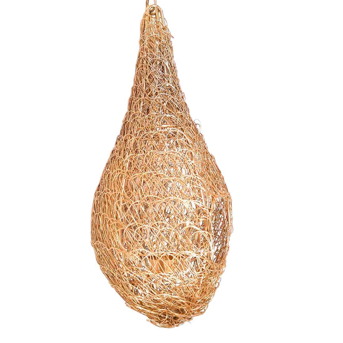Hanging Tea Light Holder | Bird Nest Design Wall Votive - For Home Decor & Gifts - 11 Inch - apkamart #Style_pack of 1