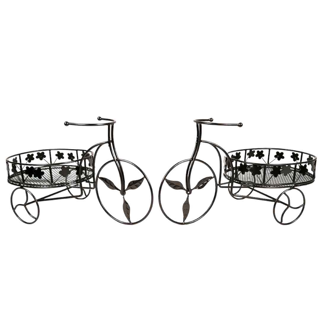 Fruit Basket | Multipurpose Basket - Rickshaw Design - For Fruits, Vegetables, Kitchen & Dining Table Decor - 15 Inch - Apkamart#Style_Pack of 2