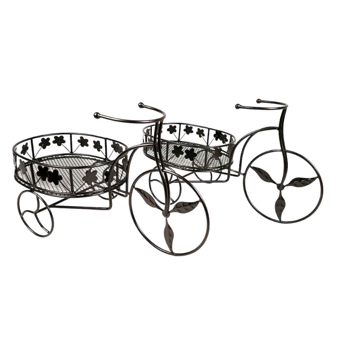 Fruit Basket | Multipurpose Basket - Rickshaw Design - For Fruits, Vegetables, Kitchen & Dining Table Decor - 15 Inch - Apkamart#Style_Pack of 2