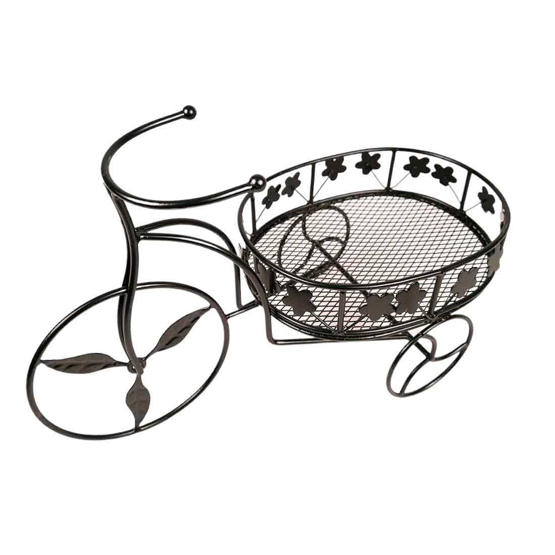 Fruit Basket | Multipurpose Basket - Rickshaw Design - For Fruits, Vegetables, Kitchen & Dining Table Decor - 15 Inch - Apkamart#Style_Pack of 1