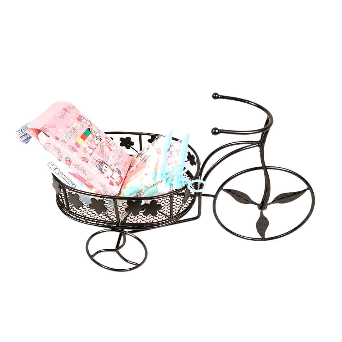 Fruit Basket | Multipurpose Basket - Rickshaw Design - For Fruits, Vegetables, Kitchen & Dining Table Decor - 15 Inch - Apkamart#Style_Pack of 1