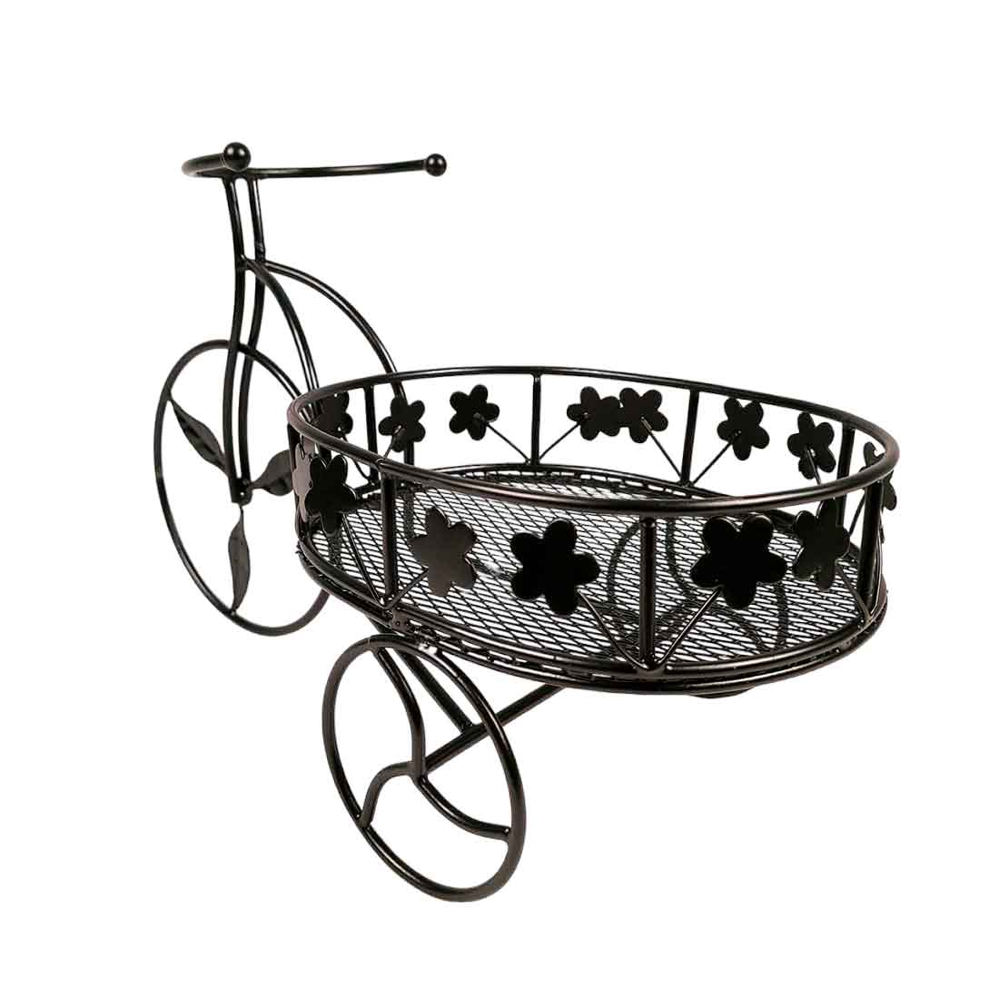 Fruit Basket | Multipurpose Basket - Rickshaw Design - For Fruits, Vegetables, Kitchen & Dining Table Decor - 15 Inch - Apkamart#Style_Pack of 2