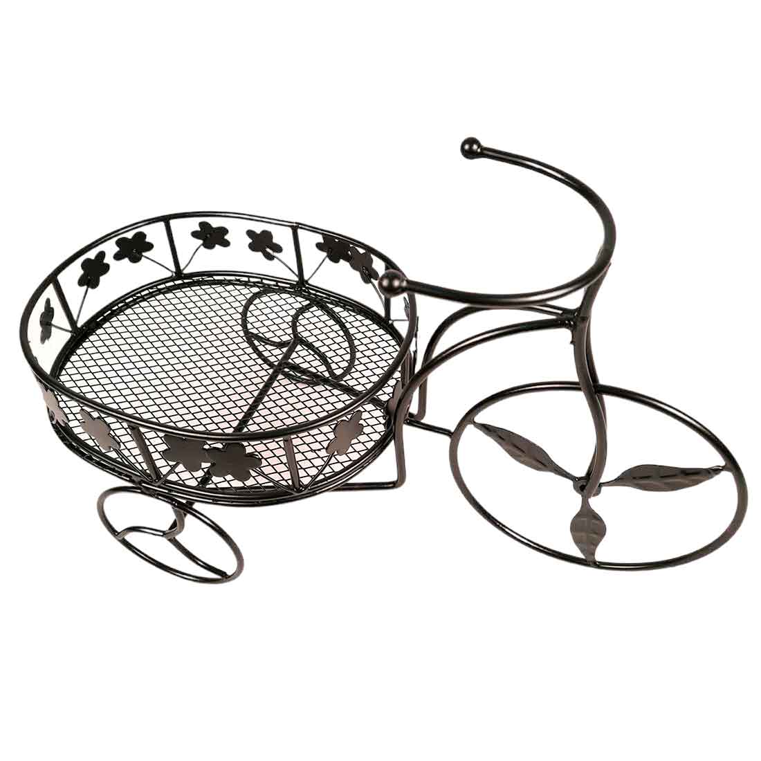 Fruit Basket | Multipurpose Basket - Rickshaw Design - For Fruits, Vegetables, Kitchen & Dining Table Decor - 15 Inch - Apkamart#Style_Pack of 1