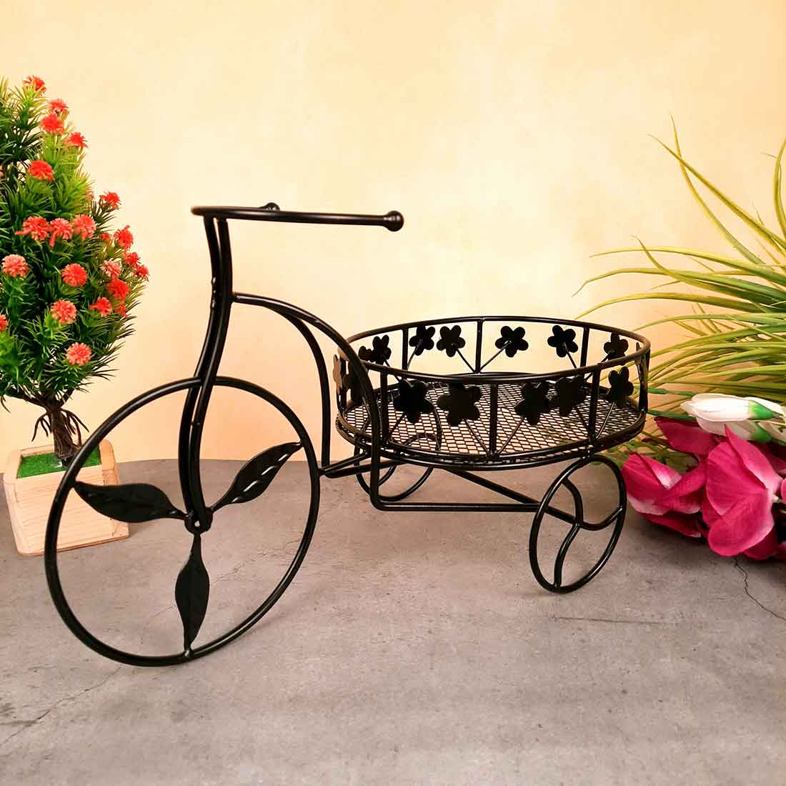 Fruit Basket | Multipurpose Basket - Rickshaw Design - For Fruits, Vegetables, Kitchen & Dining Table Decor - 15 Inch - Apkamart#Style_Pack of 1