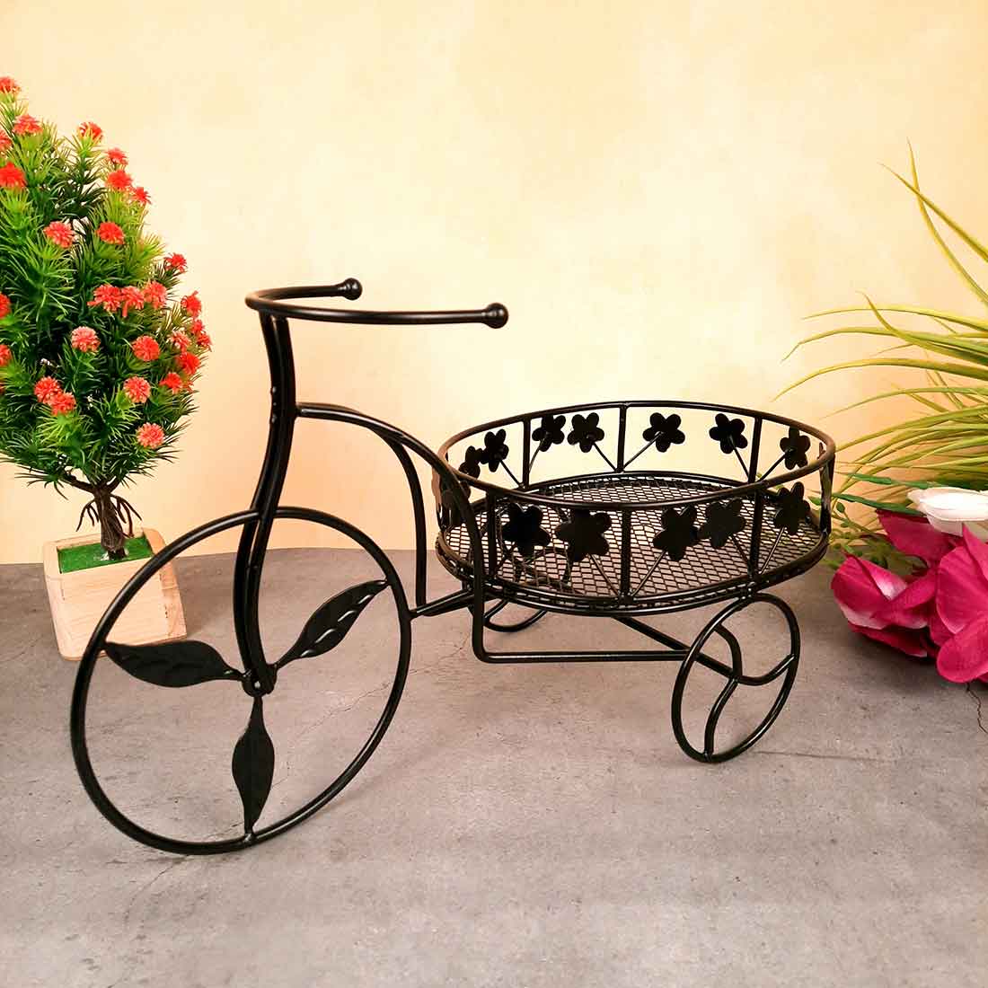 Fruit Basket | Multipurpose Basket - Rickshaw Design - For Fruits, Vegetables, Kitchen & Dining Table Decor - 15 Inch - Apkamart#Style_Pack of 1
