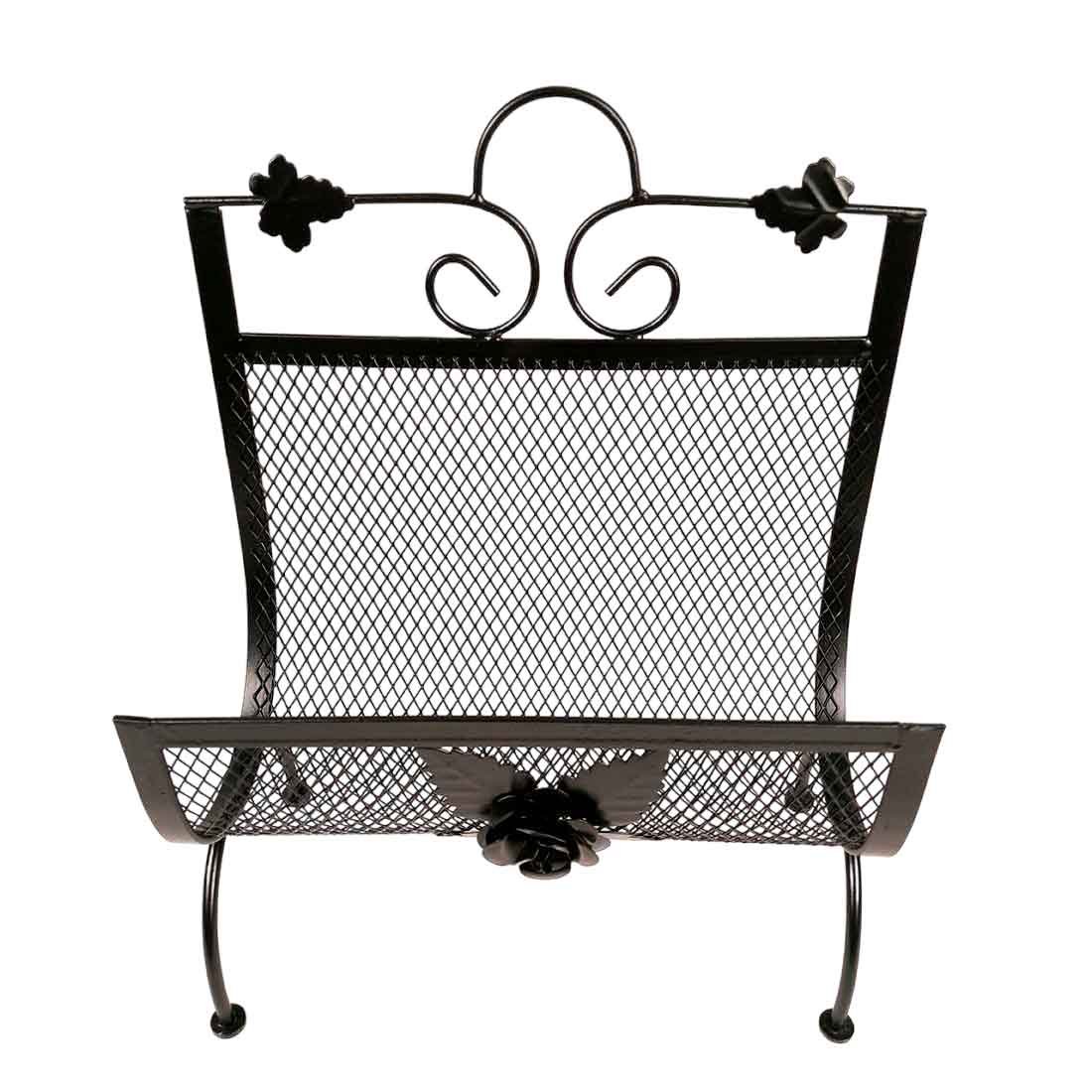 Magazine Holder | Newspaper Stand Cum Organizer - For Home Decor, Living Room, Organising & Gifts - 12 Inch - Apkamart #Style_Pack of 2