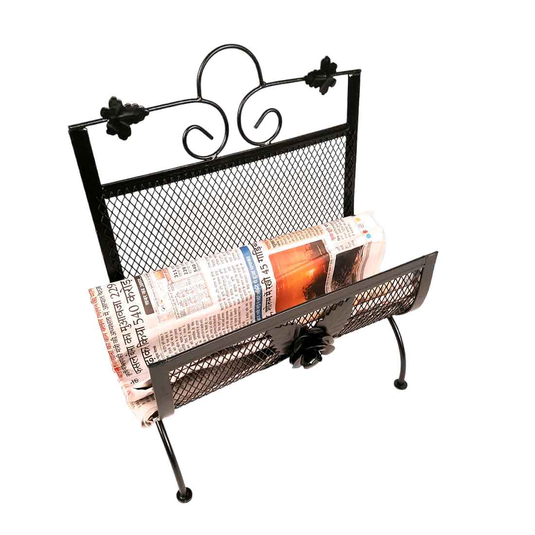 Magazine Holder | Newspaper Stand Cum Organizer - For Home Decor, Living Room, Organising & Gifts - 12 Inch - Apkamart #Style_Pack of 2