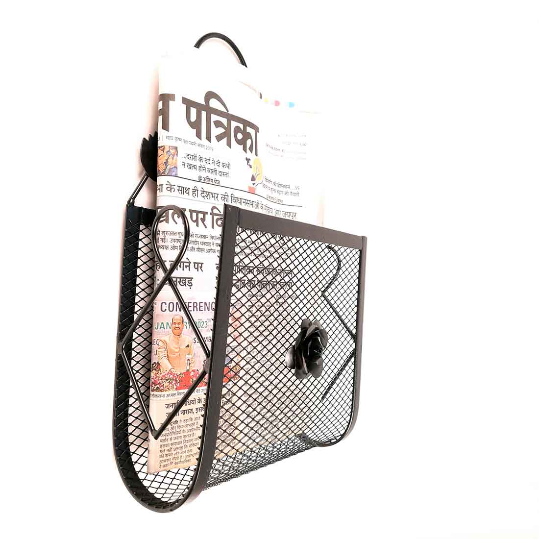 Magazine Holder Wall Mount | Wall Hanging Newspaper Stand - For Home, Office, Living Room, Organizing & Gifts - 13 Inch - Apkamart #Style_Pack of 1