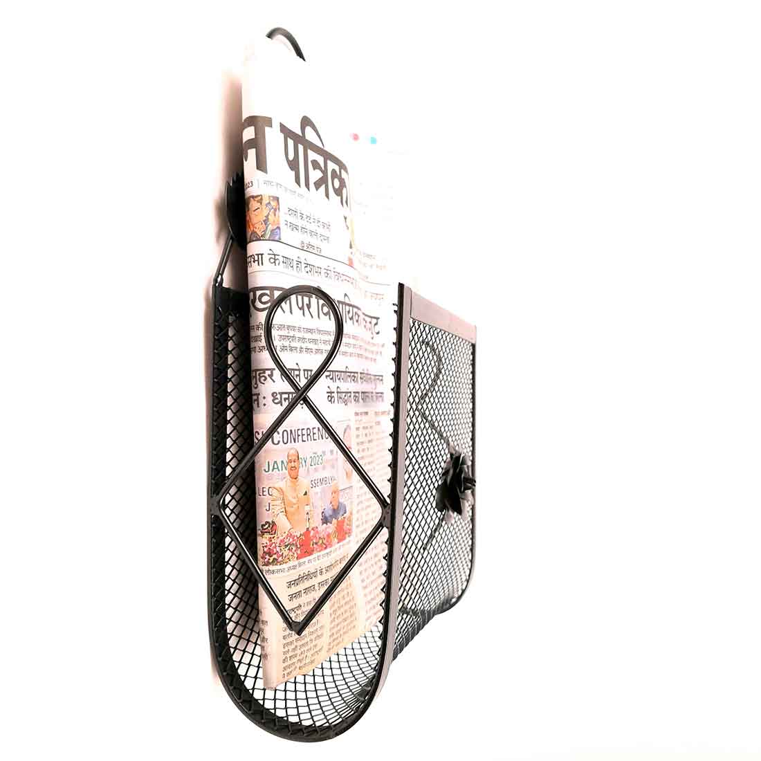 Magazine Holder Wall Mount | Wall Hanging Newspaper Stand - For Home, Office, Living Room, Organizing & Gifts - 13 Inch - Apkamart #Style_Pack of 2