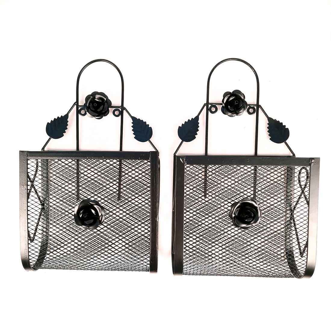 Magazine Holder Wall Mount | Wall Hanging Newspaper Stand - For Home, Office, Living Room, Organizing & Gifts - 13 Inch - Apkamart #Style_Pack of 2