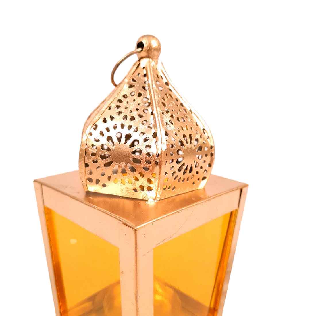 Moroccan Lantern Candle Stand | Tea Light Holder - For Home, Living room Decor & Gifts - 7 Inch - Apkamart #Style_Pack of 1