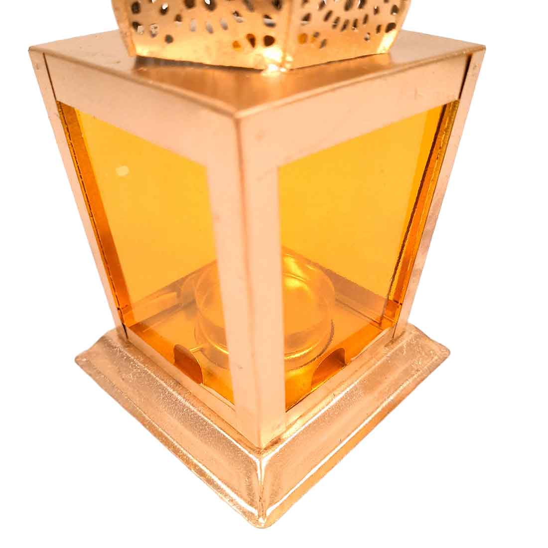 Moroccan Lantern Candle Stand | Tea Light Holder - For Home, Living room Decor & Gifts - 7 Inch - Apkamart #Style_Pack of 2