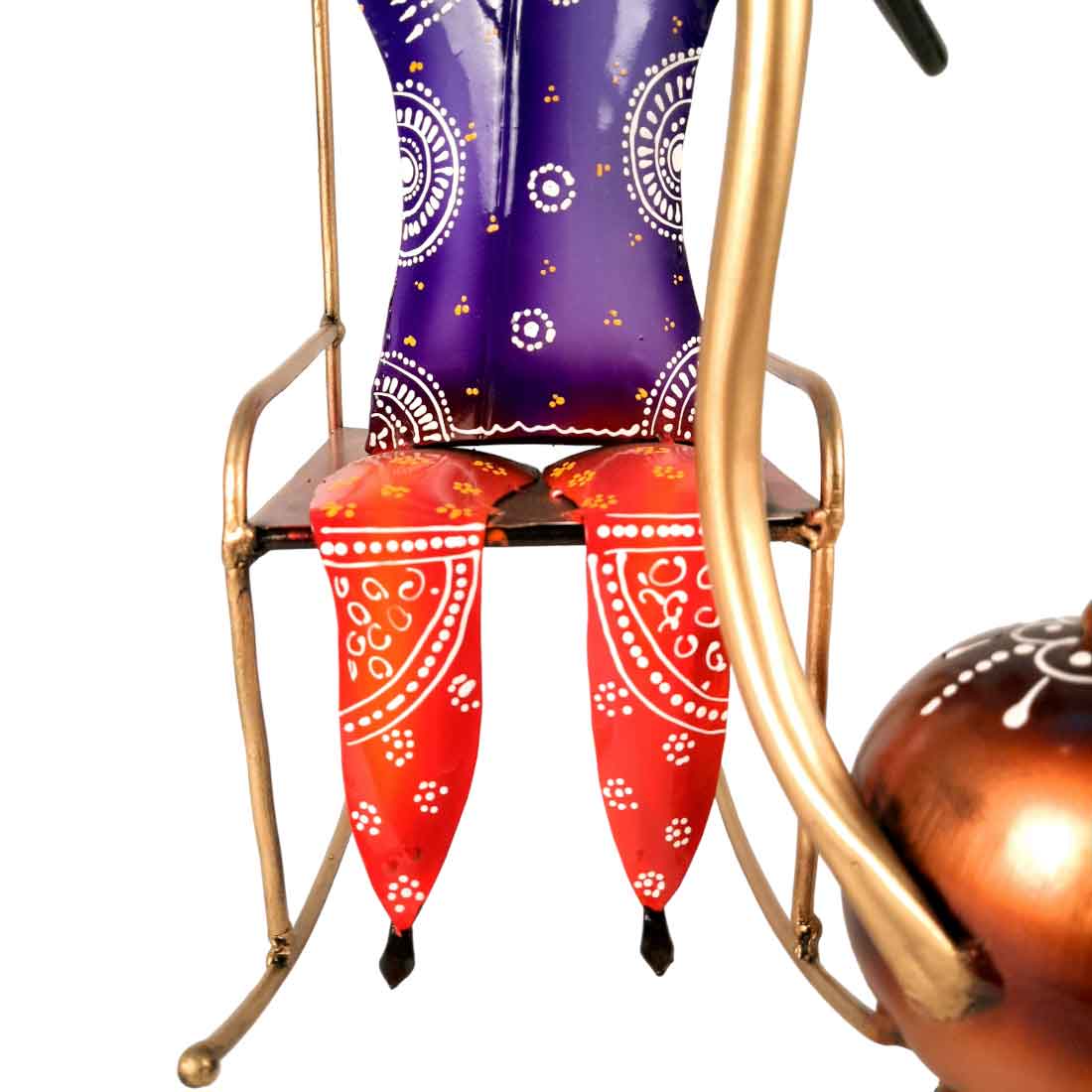 Village Man with Hukka Showpiece | Folk Men Sitting with Hookah Figurine - for Home, Bedroom, Living Room, Office Desk & Bar Decor - Apkamart #Style_Design 1