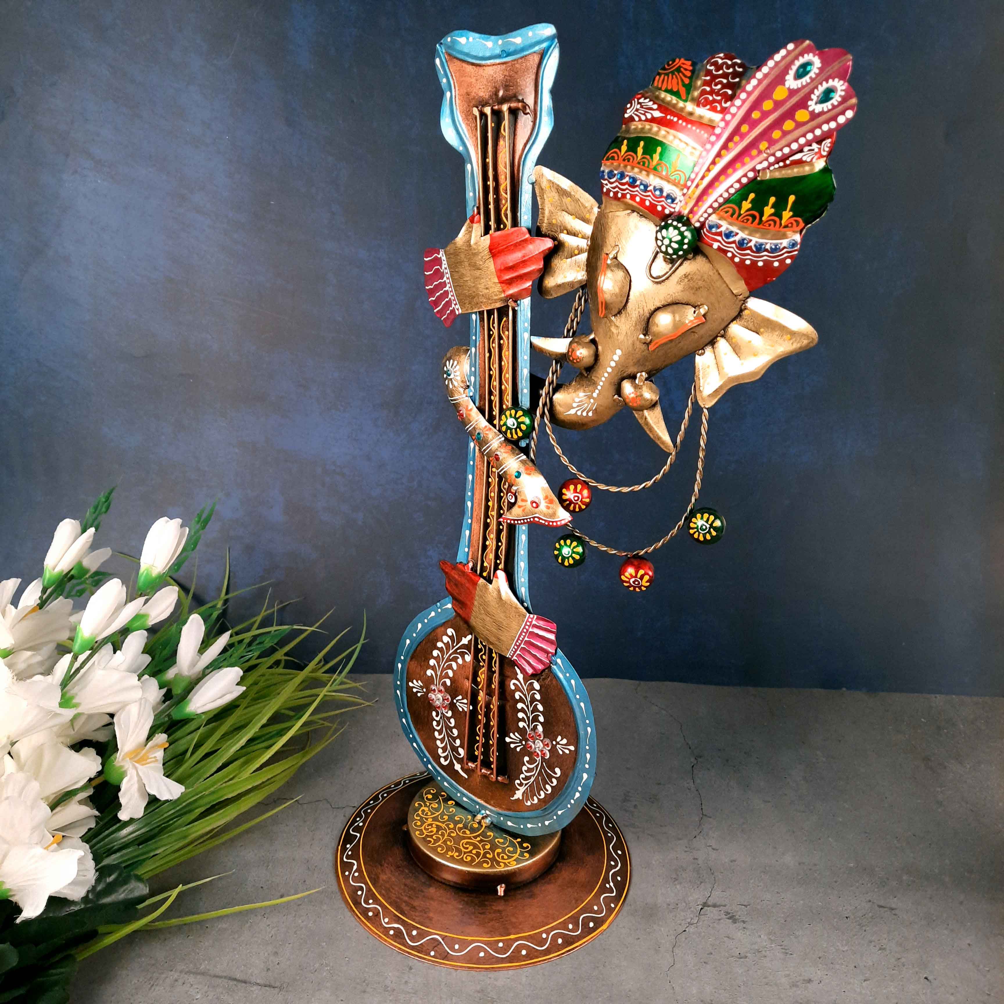 Ganesh Showpiece - Decorative Showpiece for Table & Office Decor - 20 Inch - ApkaMart #Color_Golden