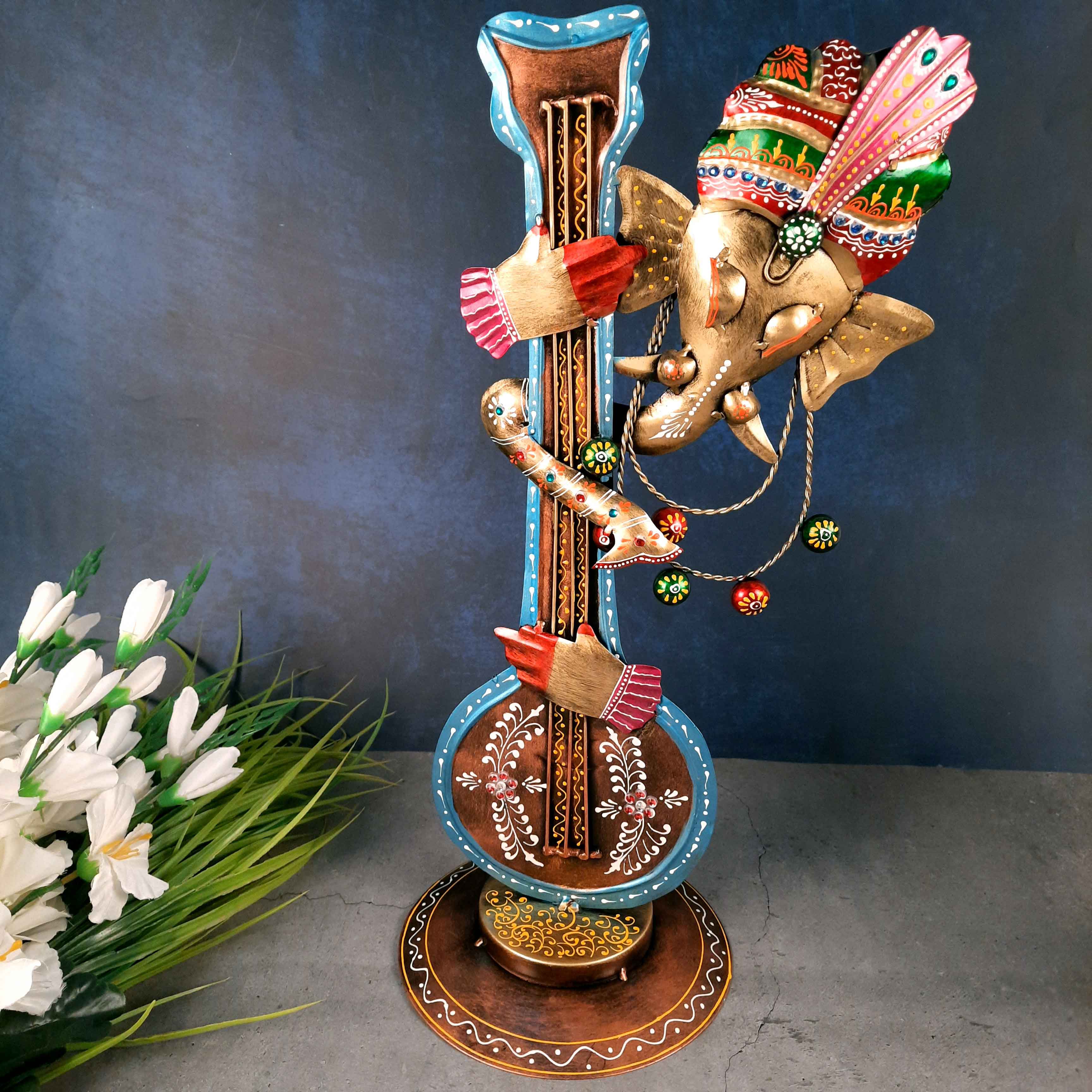 Ganesh Showpiece - Decorative Showpiece for Table & Office Decor - 20 Inch - ApkaMart #Color_Golden