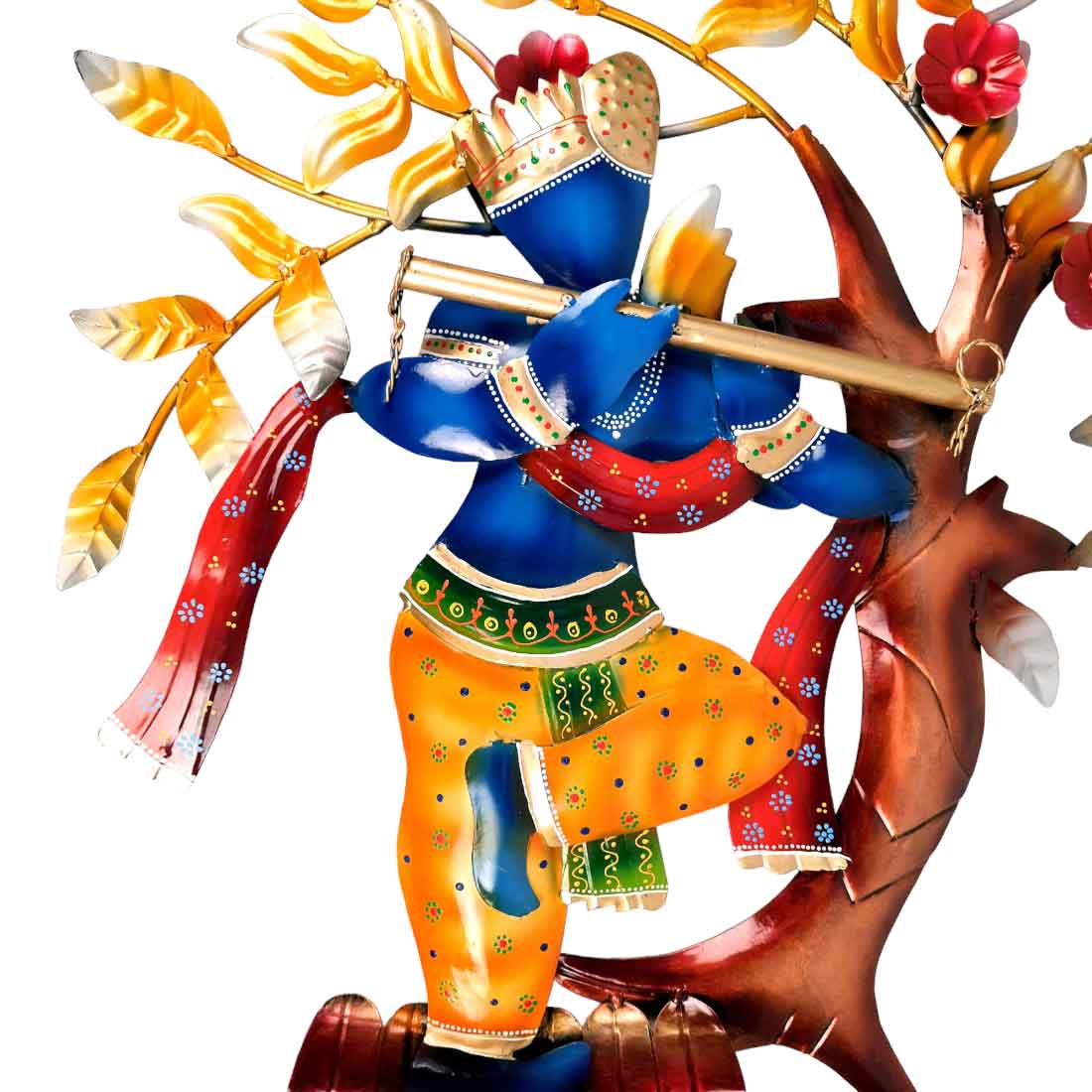 Krishna Wall Hanging | Krishna Playing Flute Wall Art - For Living Room, Wall & Home Decor & Gifts -25 Inch - Apkamart