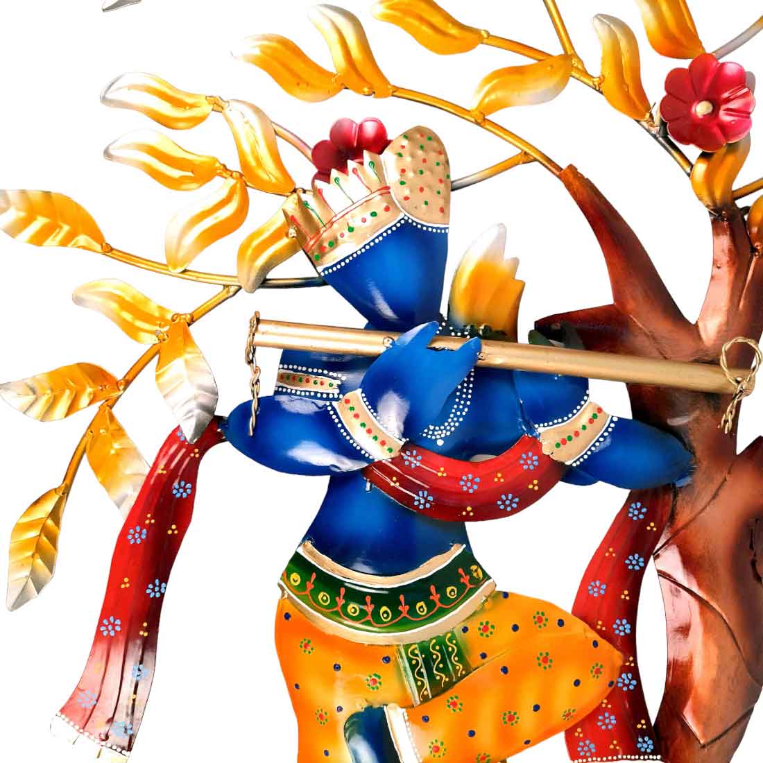 Krishna Wall Hanging | Krishna Playing Flute Wall Art - For Living Room, Wall & Home Decor & Gifts -25 Inch - Apkamart