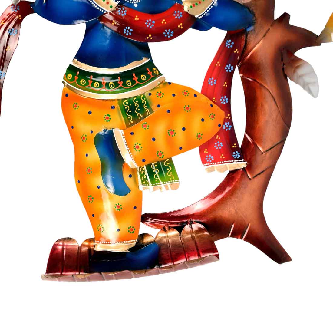 Krishna Wall Hanging | Krishna Playing Flute Wall Art - For Living Room, Wall & Home Decor & Gifts -25 Inch - Apkamart