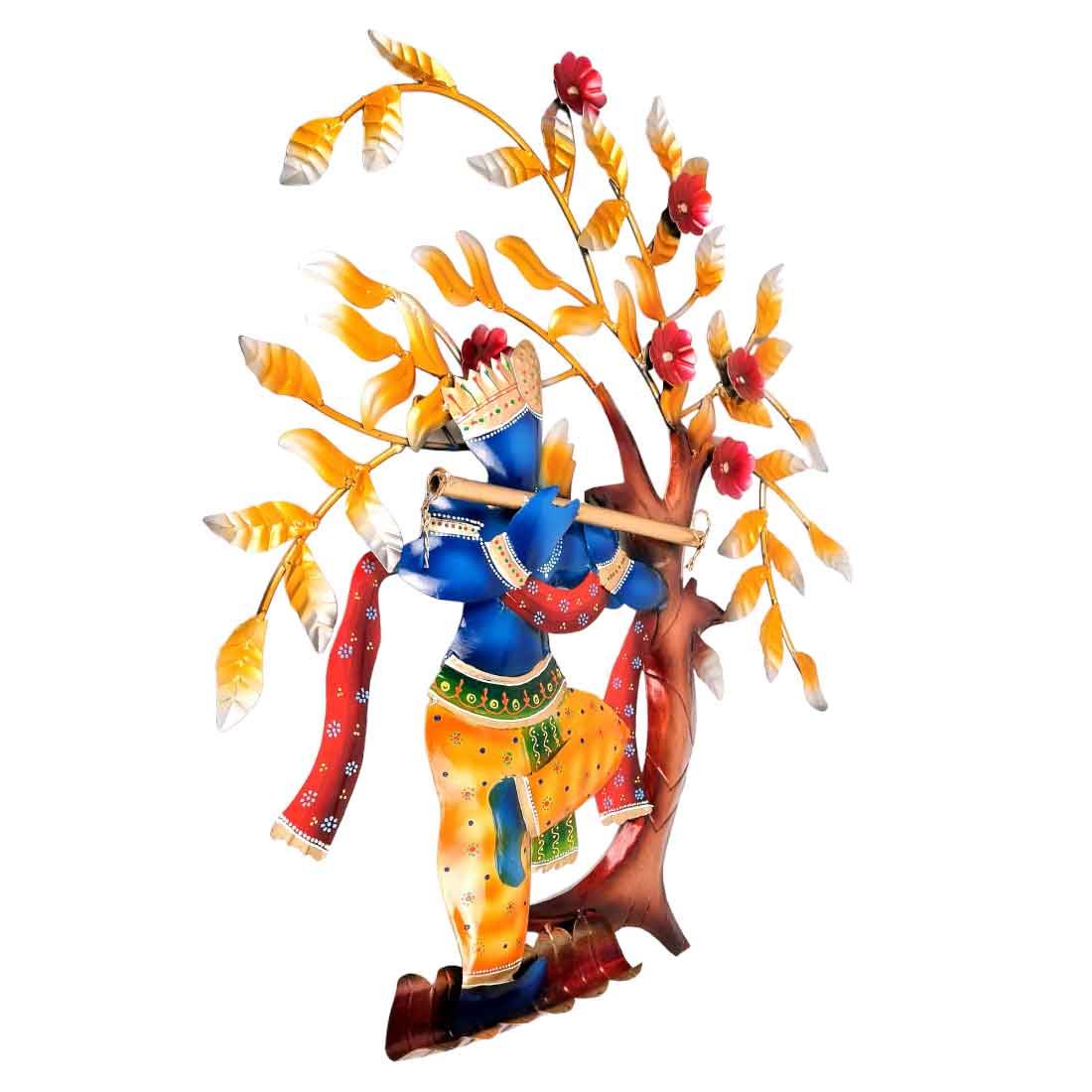 Krishna Wall Hanging | Krishna Playing Flute Wall Art - For Living Room, Wall & Home Decor & Gifts -25 Inch - Apkamart