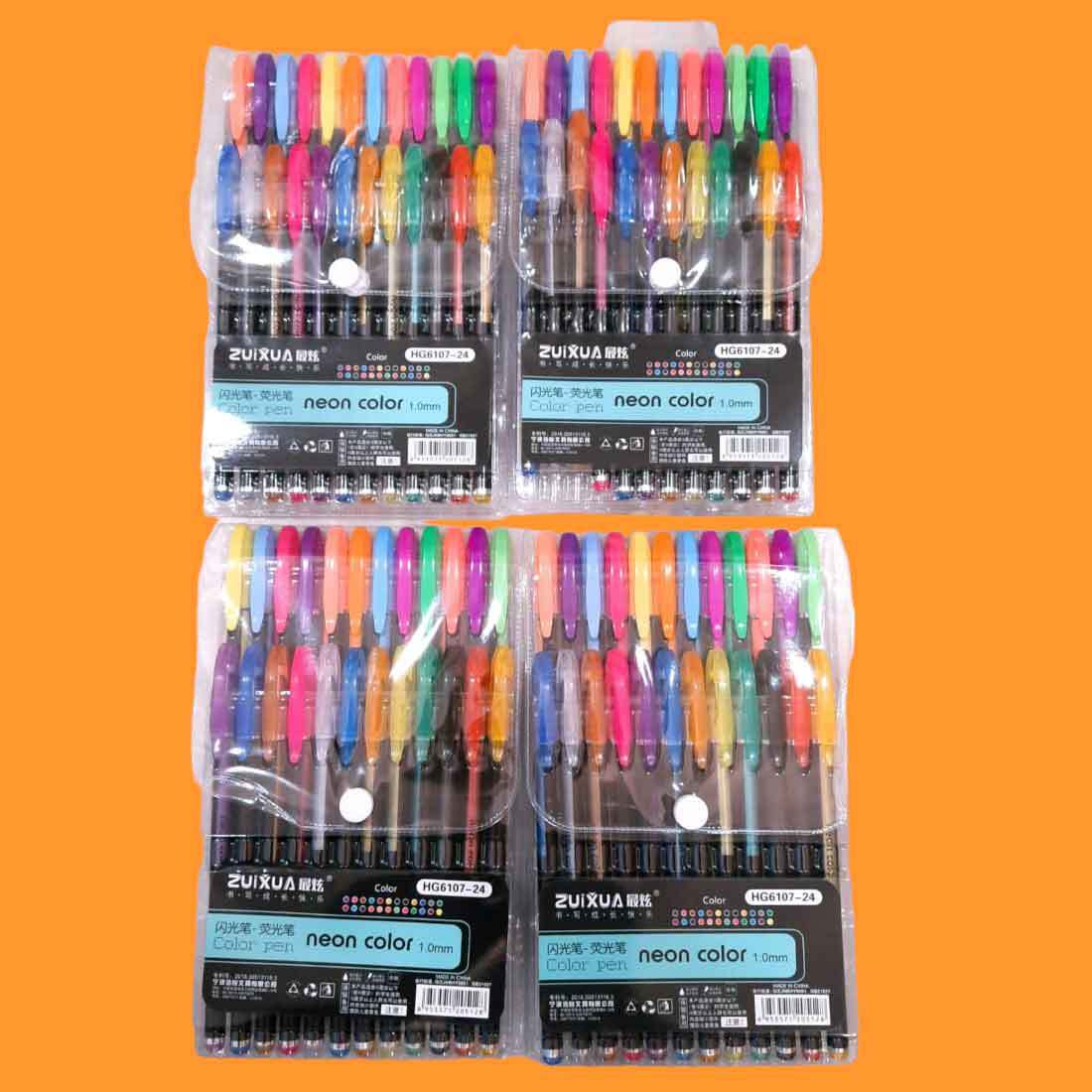 Neon Gel Pens | Fluorescence Highlighter – For Kids Drawing, DIY, Art & Craft - Apkamart