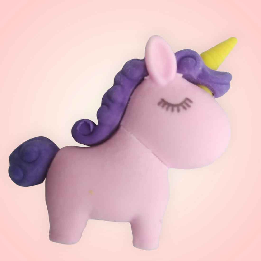 Kids Eraser Unicorn Shape - For Kids, Birthday Return Gift (Pack of 12)