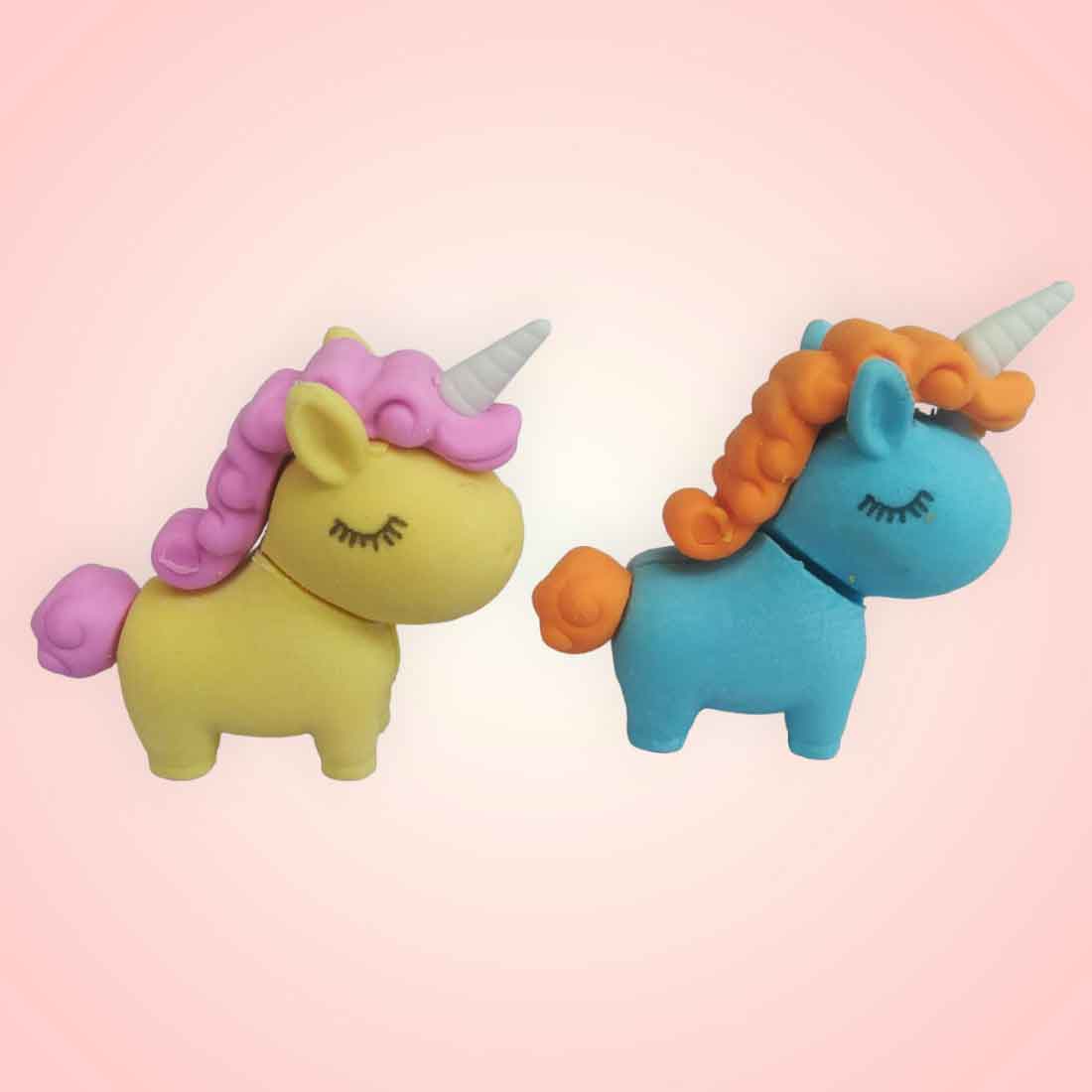 Kids Eraser Unicorn Shape - For Kids, Birthday Return Gift (Pack of 12)