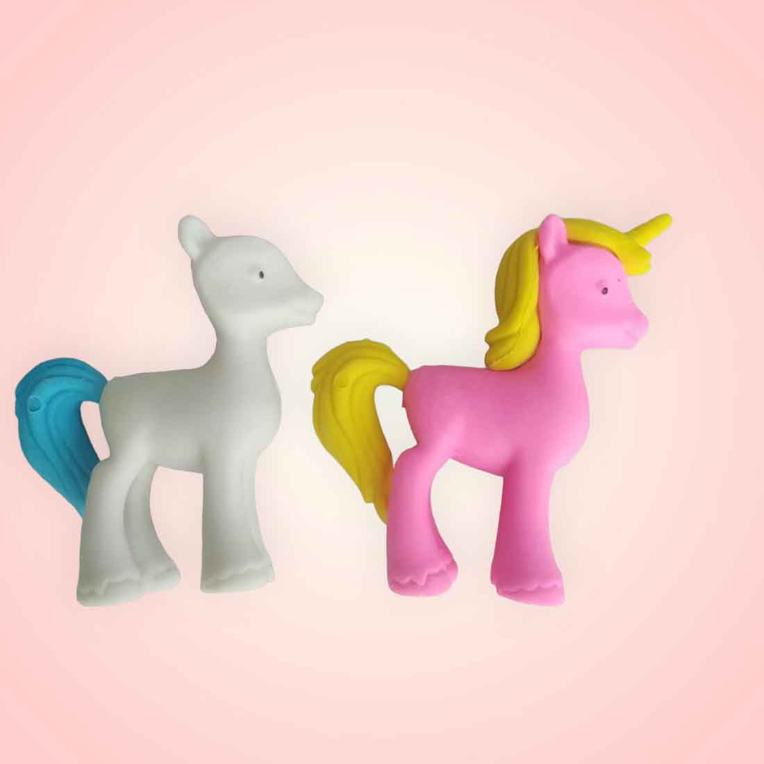 Unicorn Shape 3D Pencil Eraser - For Kids, Birthday Return Gift (Pack of 12)