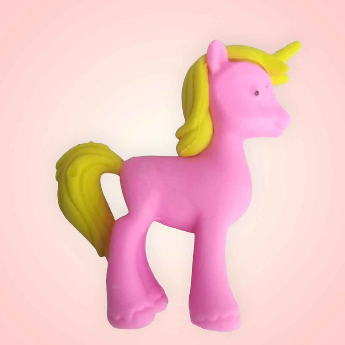 Unicorn Shape 3D Pencil Eraser - For Kids, Birthday Return Gift (Pack of 12)