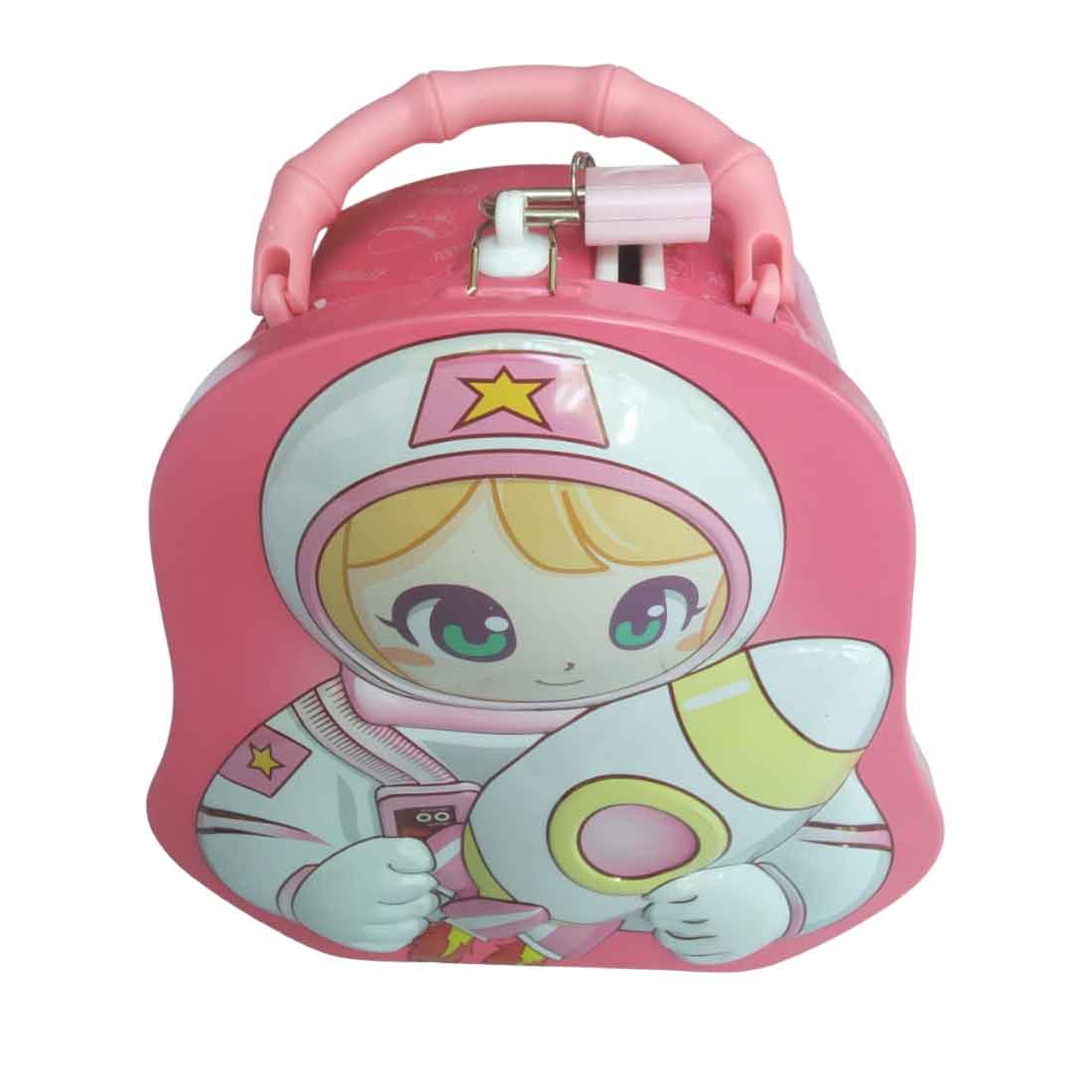 Astronaut Piggy Bank | Coin Box | Gullak | Money Box with Lock & Keys - For Kid's Birthday & Return Gift - Apkamart