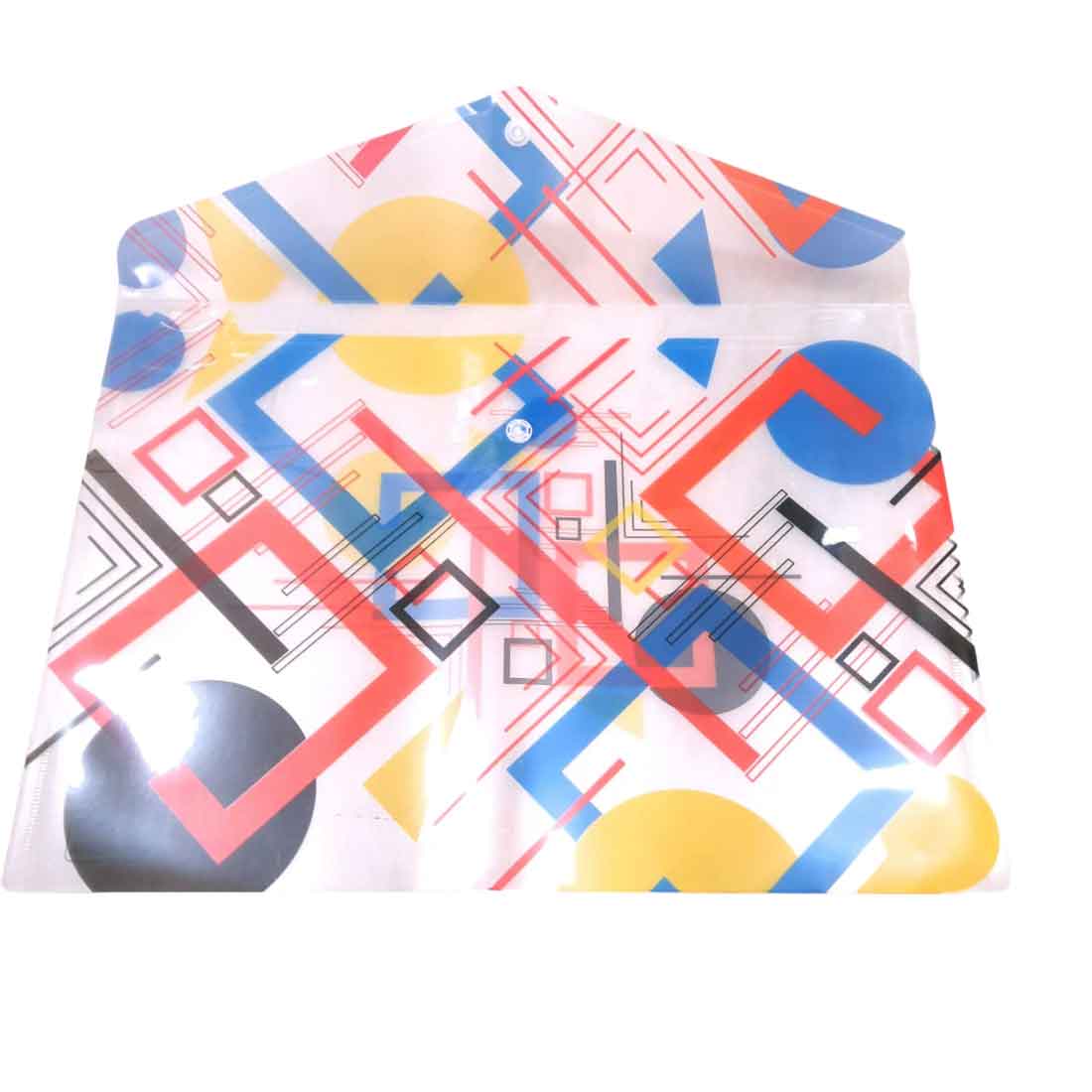 Kids Document File Button Folders A4 Size- Assorted Colors and Designs (Pack of 6)- Apkamart