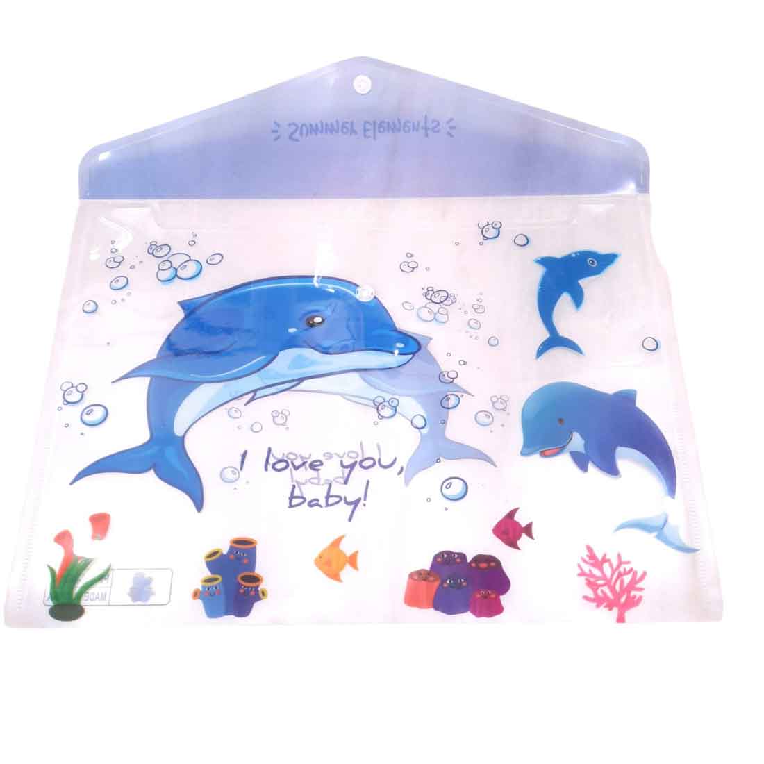 Kids Document File Button Folders A4 Size- Assorted Colors and Designs (Pack of 6)) - Apkamart