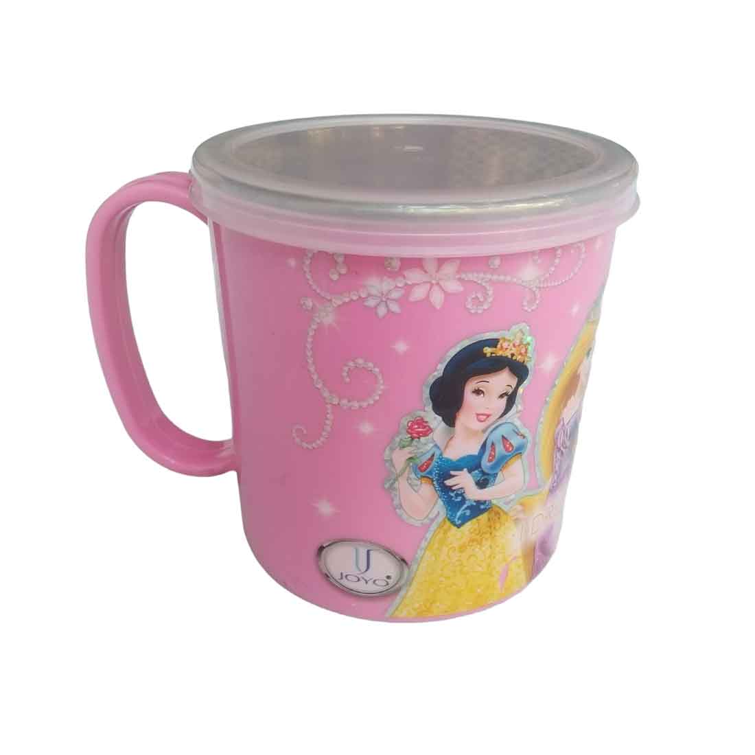 Mug With Cartoon Characters - For Kids | Milk Mug with lid - For Kids & Return Gift | In Assorted Color & Design (Single & Pack of 2) - Apkamart