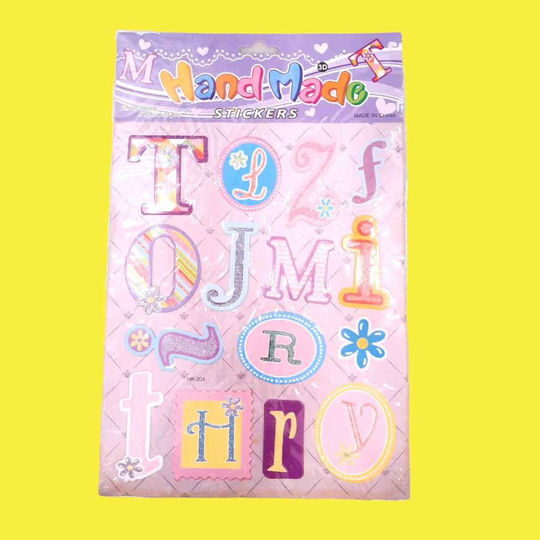 Colorful 3D A4 Size Stickers - For Kids | Gifts & Return Gifts ( Pack of 5) - Apkamart