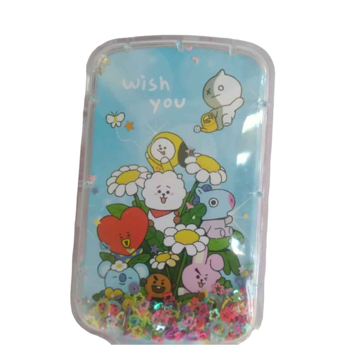 Cute Cartoon Glittery HairBrush – For Kids | Gifts & Return Gifts | Assorted Colors and Design (Pack of 2) - Apkamart