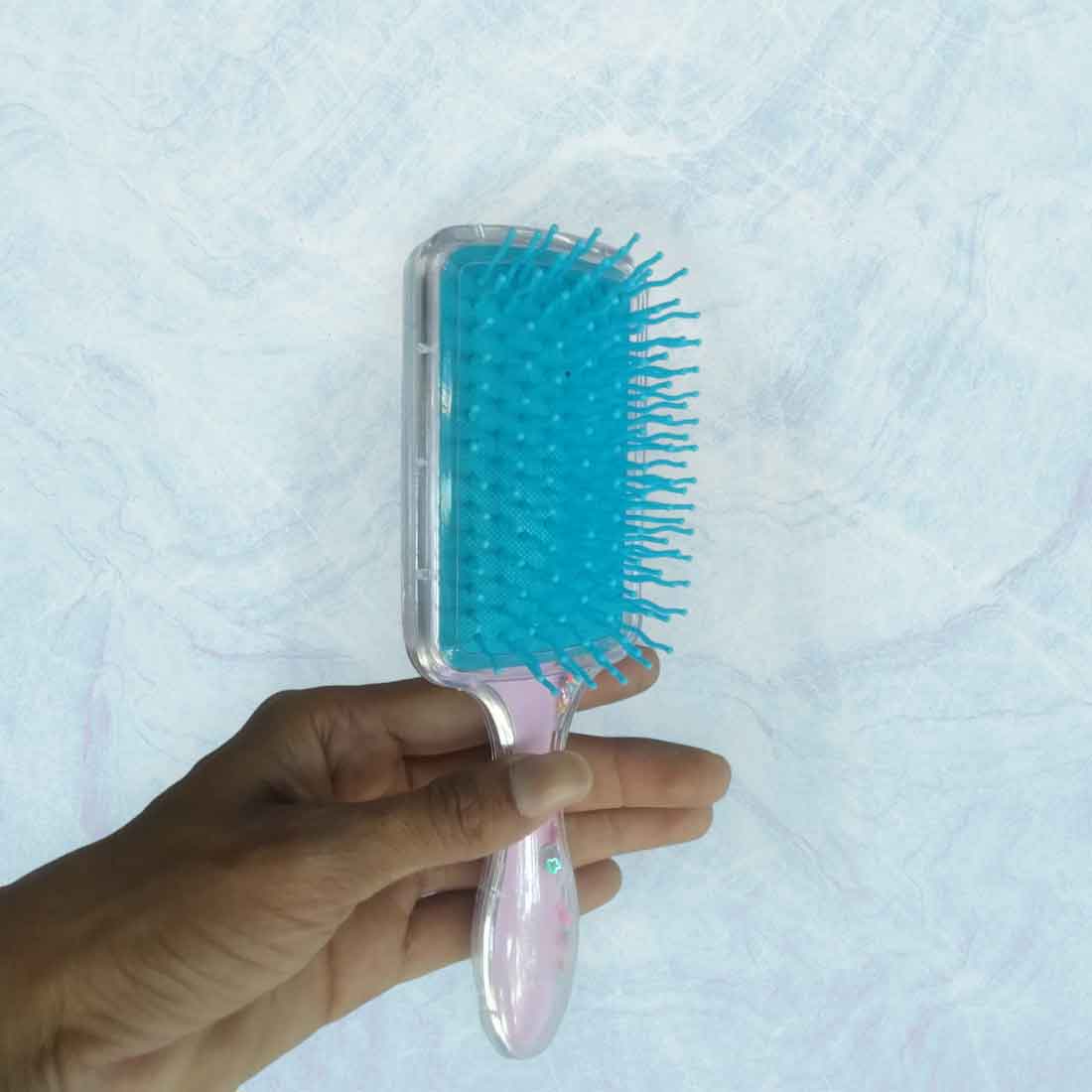 Cute Cartoon Glittery HairBrush – For Kids | Gifts & Return Gifts | Assorted Colors and Design (Pack of 2) - Apkamart