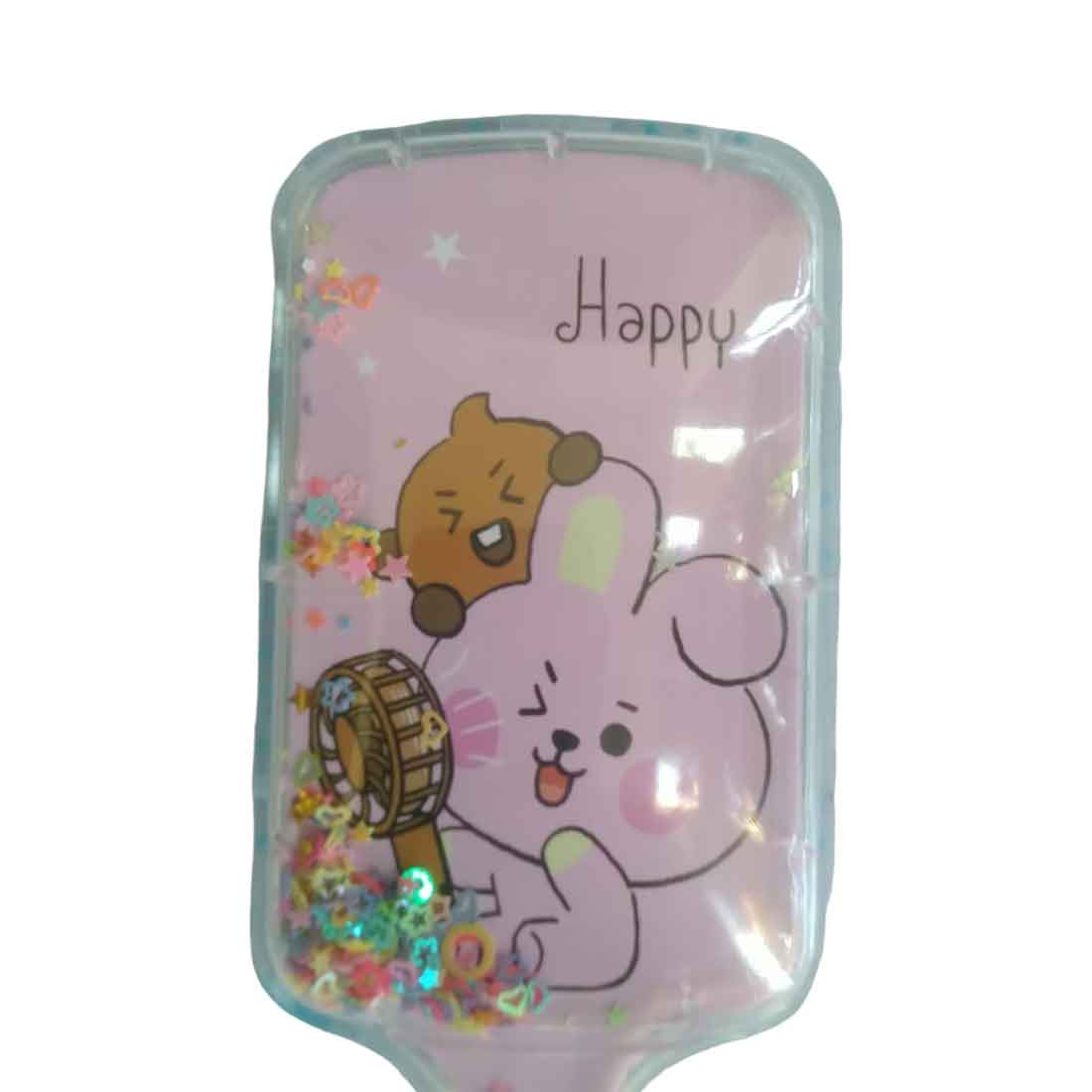 Cute Cartoon Glittery HairBrush – For Kids | Gifts & Return Gifts | Assorted Colors and Design (Pack of 2) - Apkamart