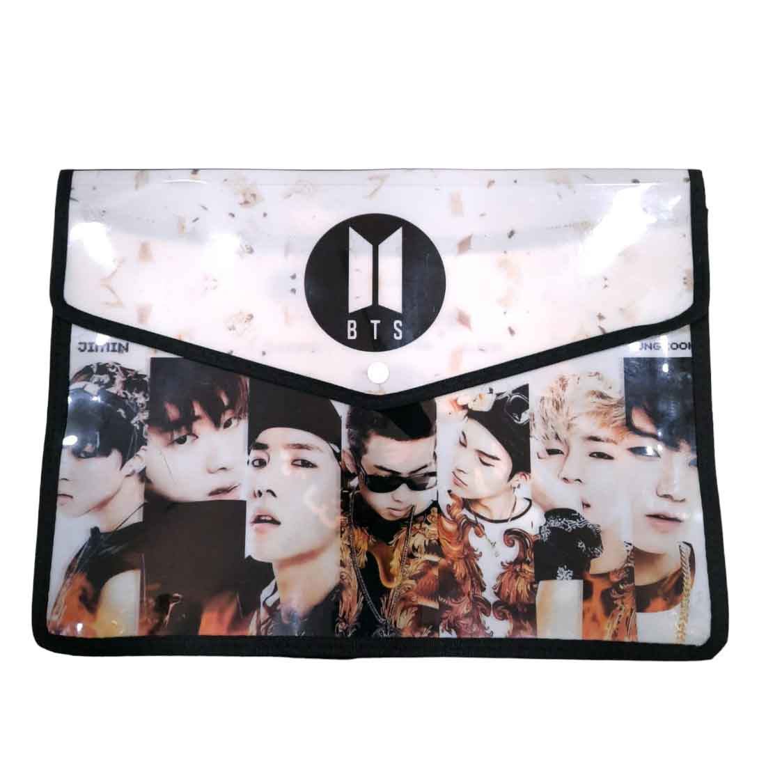 BTS Document File Button Folders A4 Size - for Kids (Pack of 5) - Apkamart