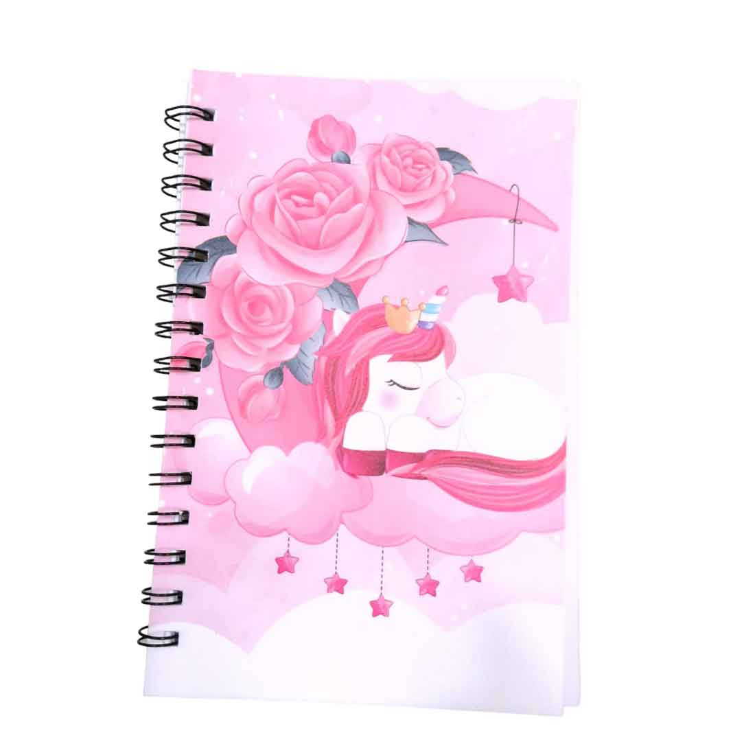 Spiral Note Book Single Line | A6 Size Note Book (60 Pages) - For Kids, Students & Return Gifts - Apkamart