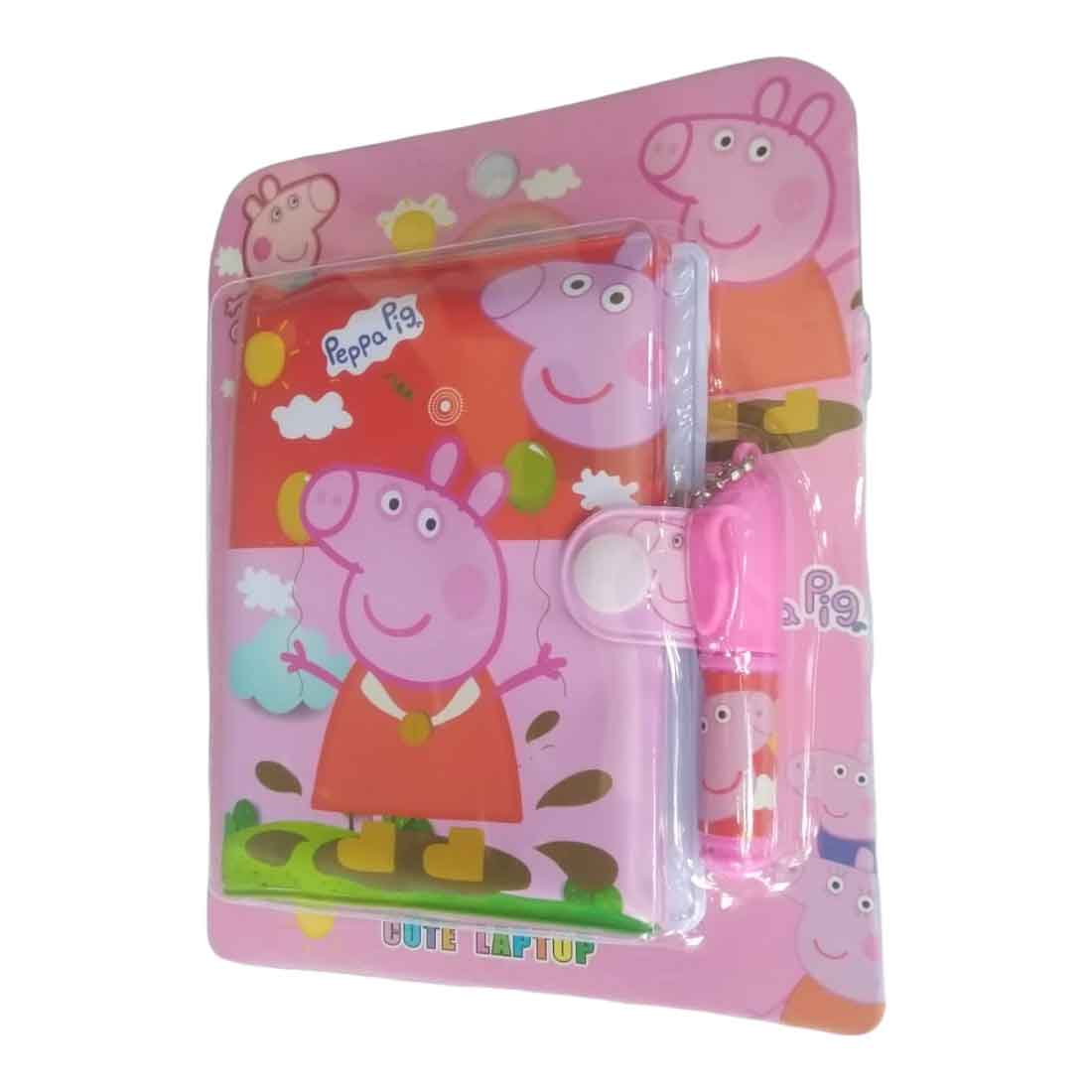 Colorful & Cute Peppa Pig Small Diary with Pen - for Kids & Birthday Return Gift (Pack of 12)  - Apkamart