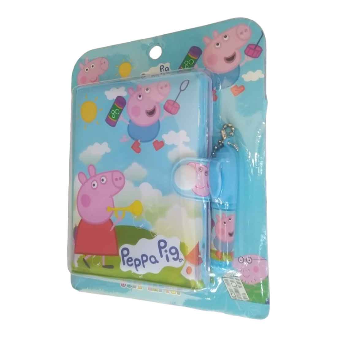 Colorful & Cute Peppa Pig Small Diary with Pen - for Kids & Birthday Return Gift (Pack of 12)  - Apkamart