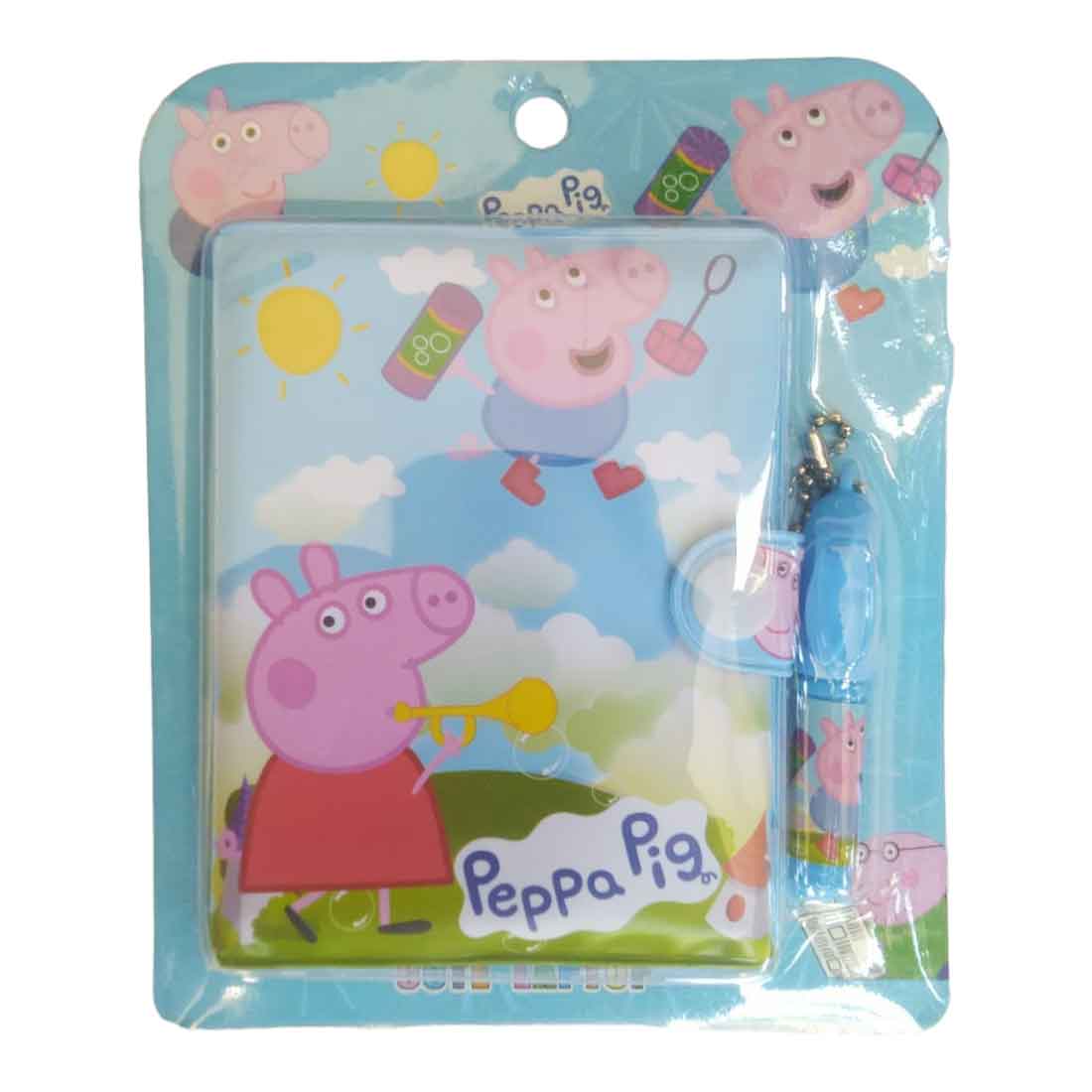 Colorful & Cute Peppa Pig Small Diary with Pen - for Kids & Birthday Return Gift (Pack of 12)  - Apkamart
