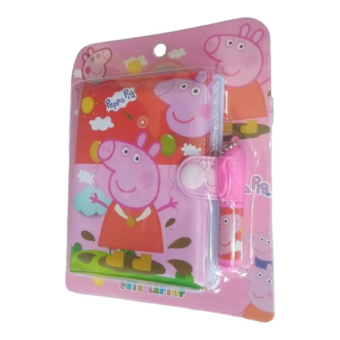 Colorful & Cute Peppa Pig Small Diary with Pen - for Kids & Birthday Return Gift (Pack of 12)  - Apkamart
