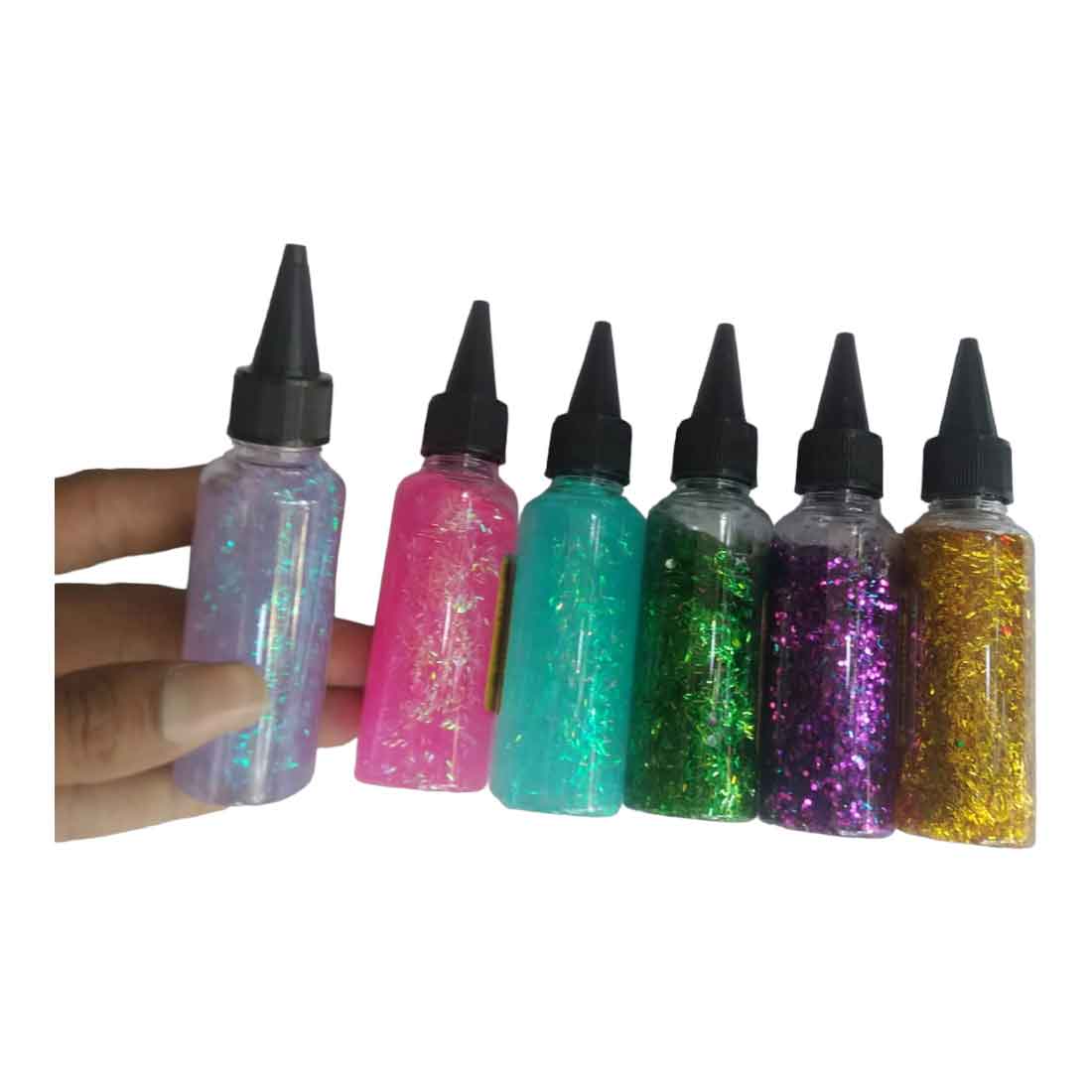 Sparkle Glitter Glue | Multicolor Sticky Glitter Glue Tube - For Art and Craft for Kids (Pack of 12) - Apkamart