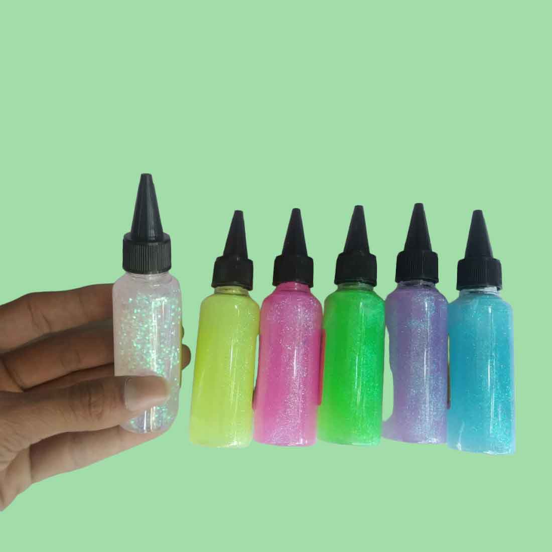 Sparkle Glitter Glue | Multicolor Sticky Glitter Glue Tube - For Art and Craft for Kids (Pack of 12) - Apkamart