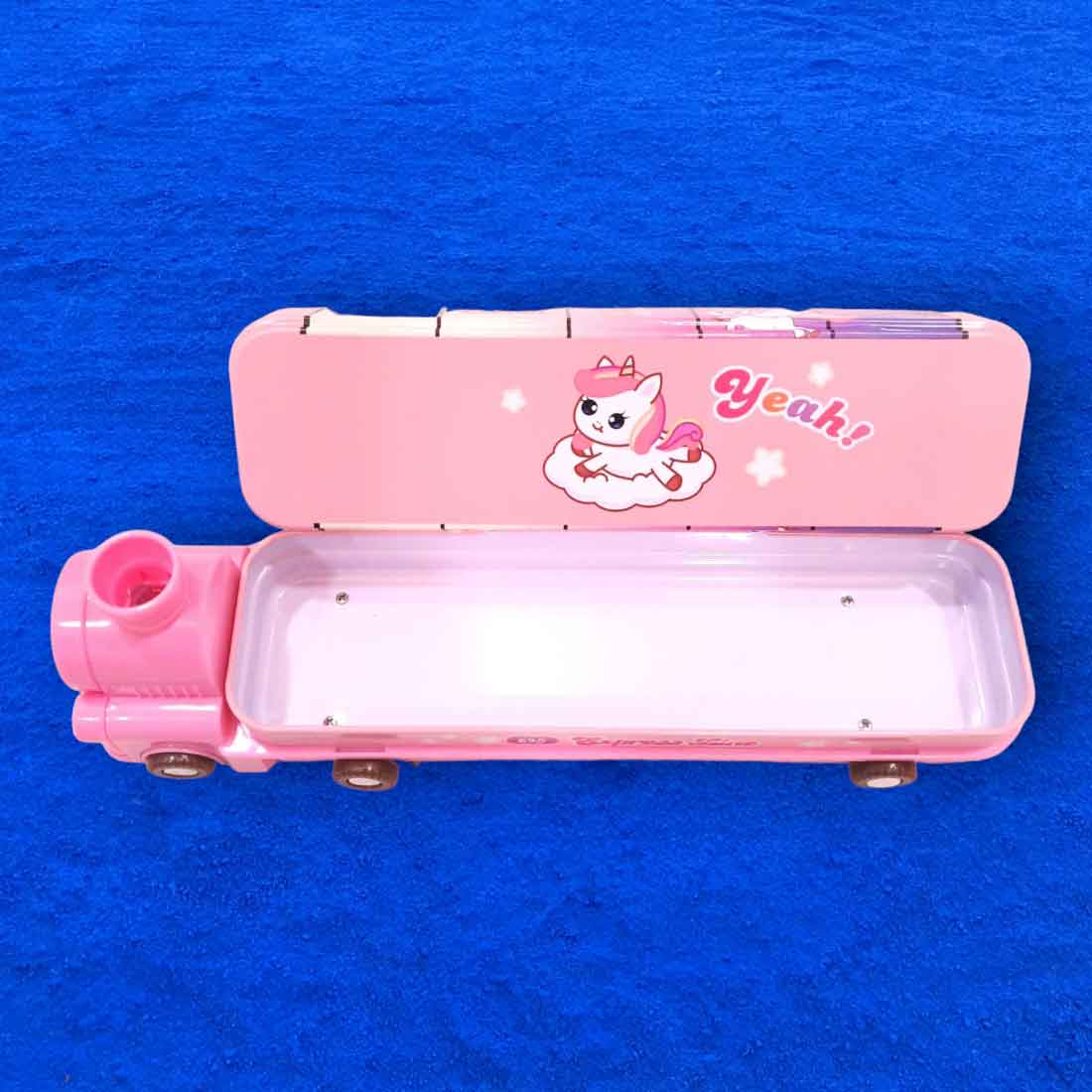 Colorful & Attractive in Train Design Pencil Box | Pen pencil case - for Kids School Supplies & Birthday Return Gifts | in Assorted Colors - Apkamart