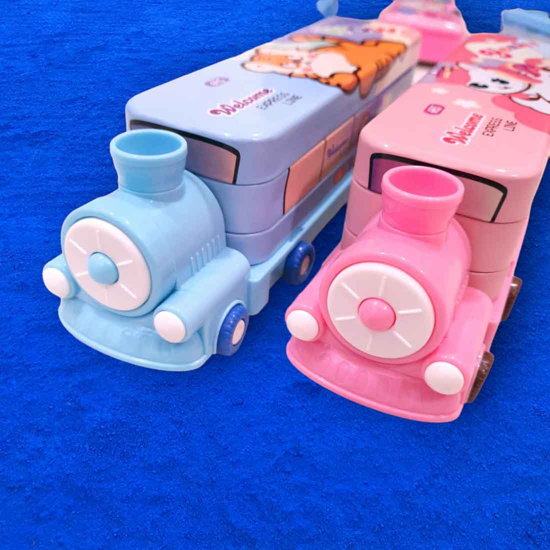 Colorful & Attractive in Train Design Pencil Box | Pen pencil case - for Kids School Supplies & Birthday Return Gifts | in Assorted Colors - Apkamart