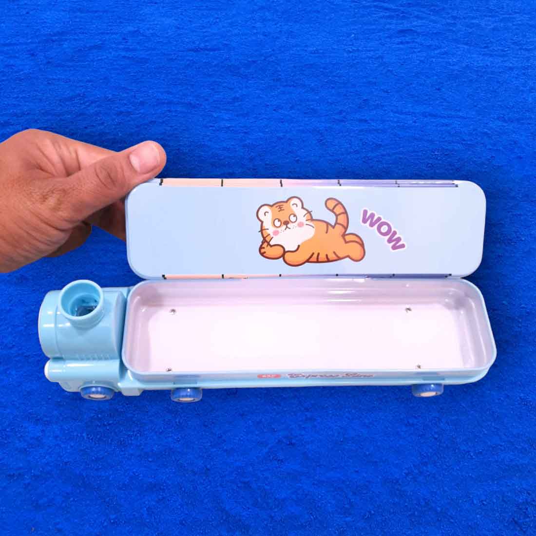 Colorful & Attractive in Train Design Pencil Box | Pen pencil case - for Kids School Supplies & Birthday Return Gifts | in Assorted Colors - Apkamart