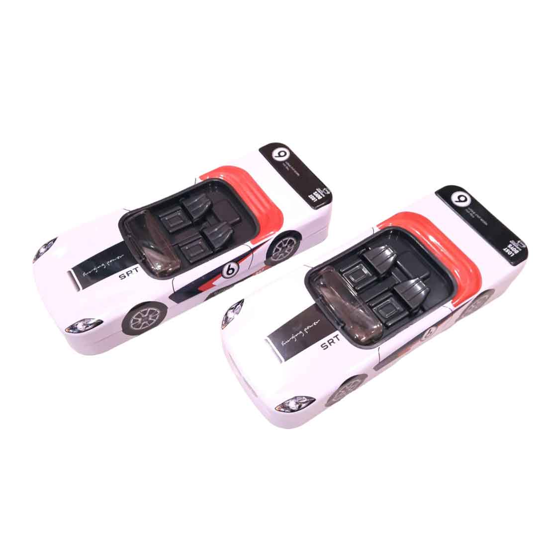 Pencil Box | Pen Pencil Case - Racing Car Design With Wheels - for Kids School Supplies & Birthday Return Gifts - Apkamart #style_pack of 2