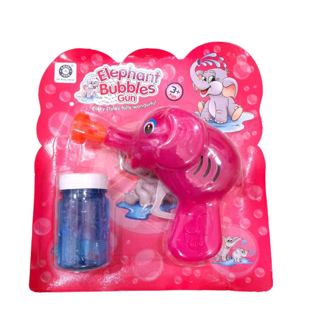 Bubble Making Gun with Bubble Solution in Elephant Shape - For Kids & Birthday Return Gift - Apkamart