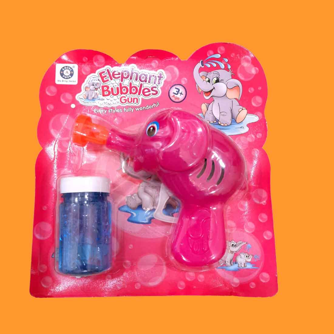 Bubble Making Gun with Bubble Solution in Elephant Shape - For Kids & Birthday Return Gift - Apkamart